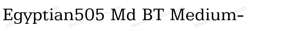 Egyptian505 Md BT Medium字体转换